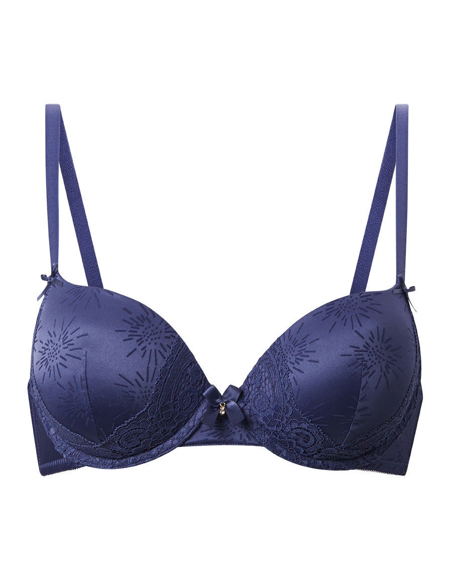 Satin Push-Up Plunge Bra