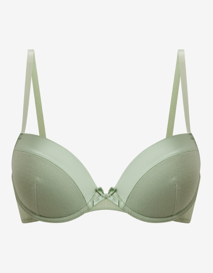 Green Plunge Push-Up Bra