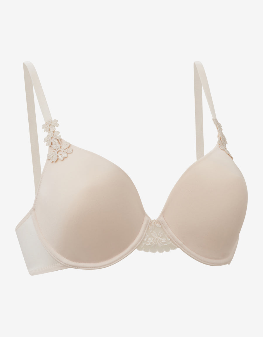 White Lightly Padded Plunge Bra