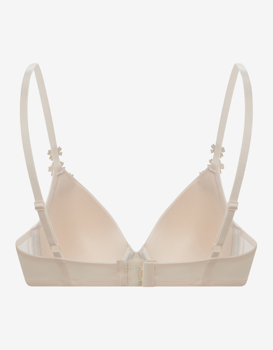 White Lightly Padded Plunge Bra