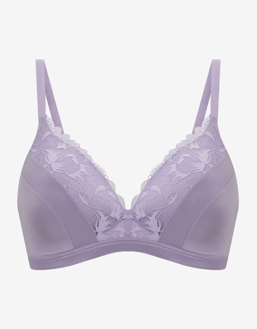 Lilac Non Wired Plunge Bra