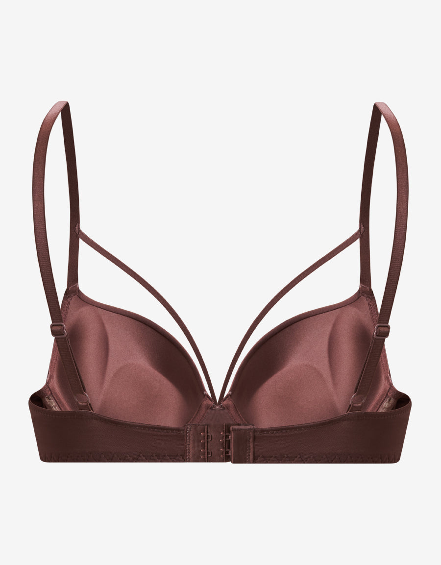 Mocha Double Push-Up Plunge Bra