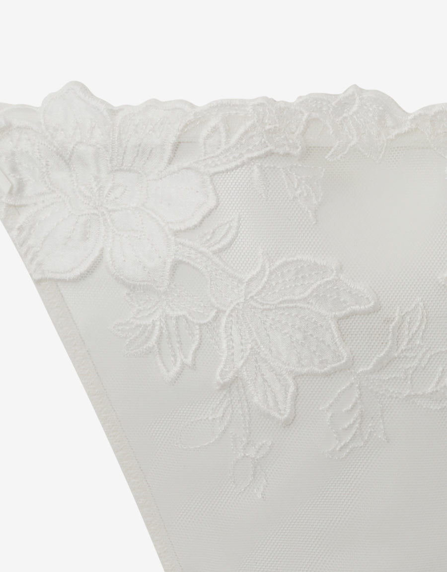 Satin Embroidery Thong