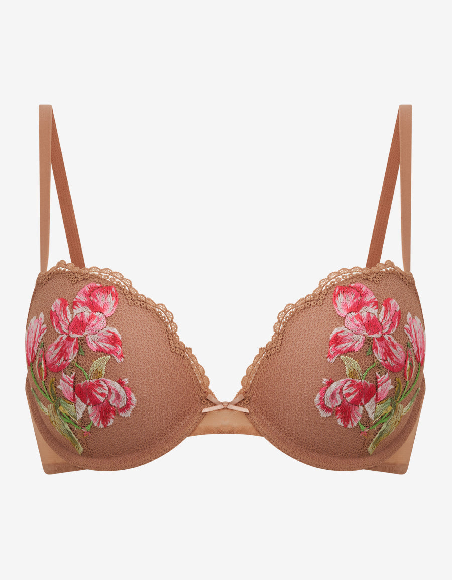 Nude Plunge Push-Up Bra