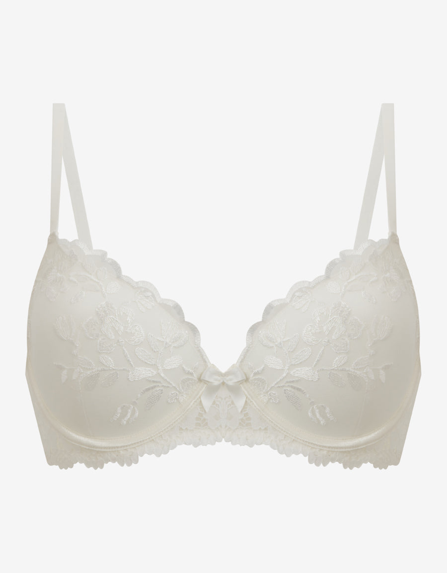 Embroidery Plunge Bra