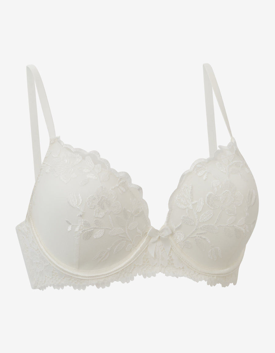 Embroidery Plunge Bra