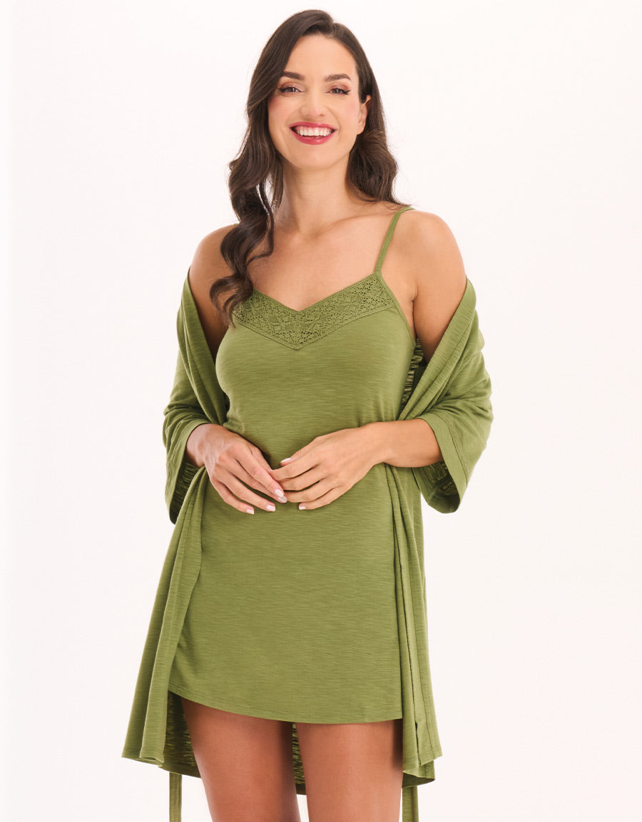 Green Short Dress Set