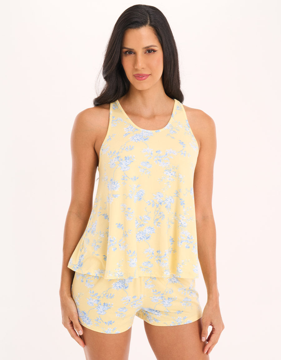 Yellow Floral Boxer Set