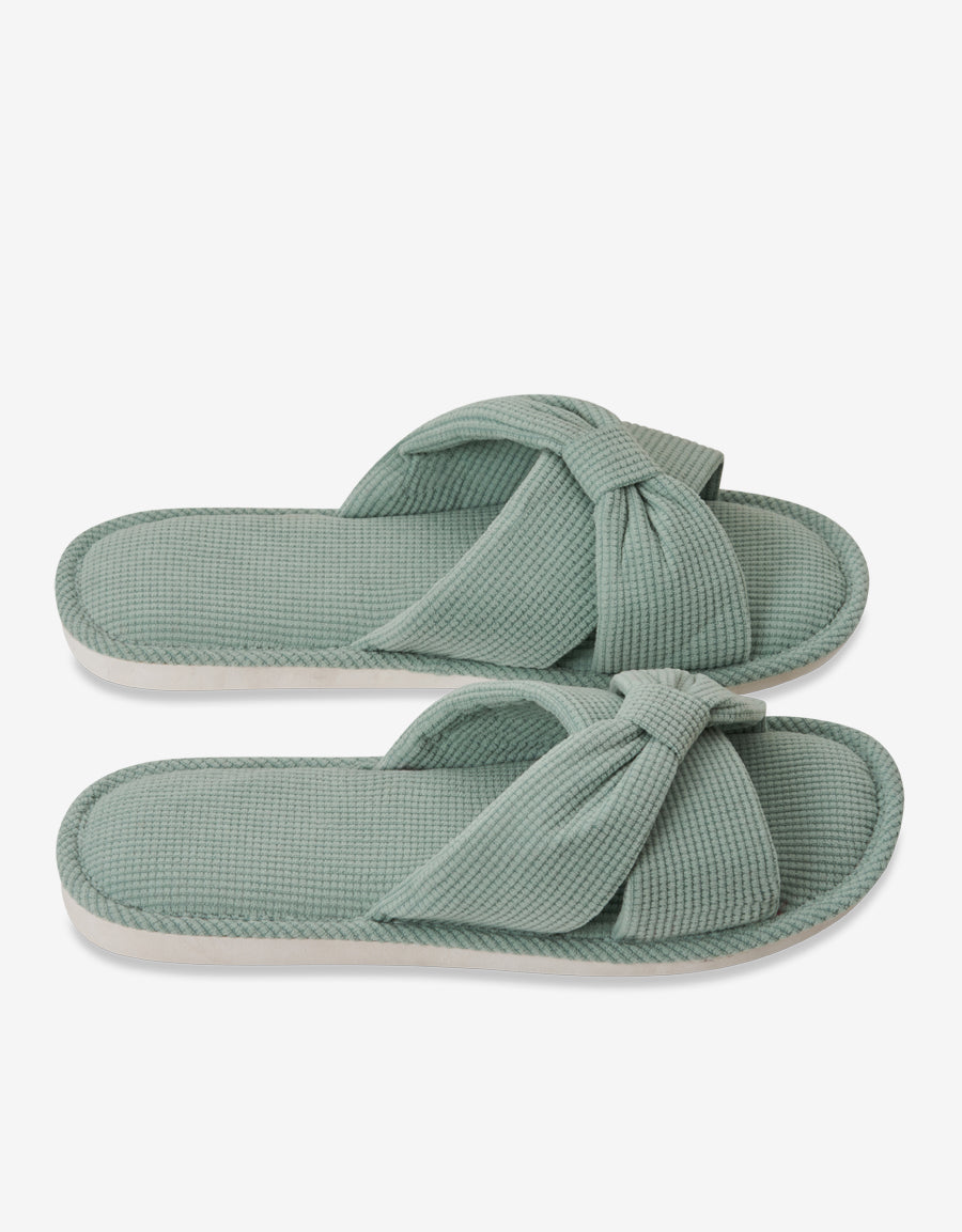 Green Open Toe Slippers