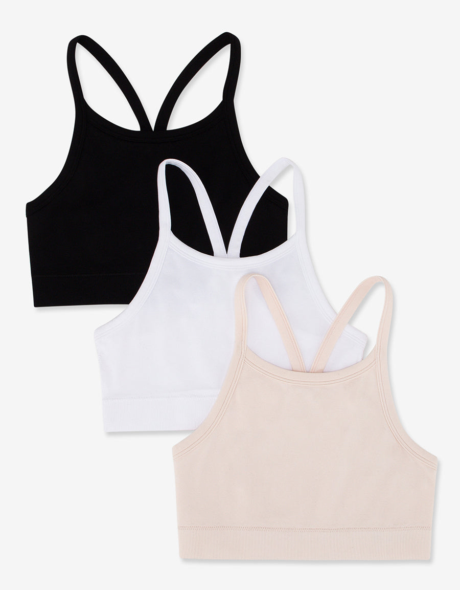 Seamless Padded Sports Bras (Pack Of 3)