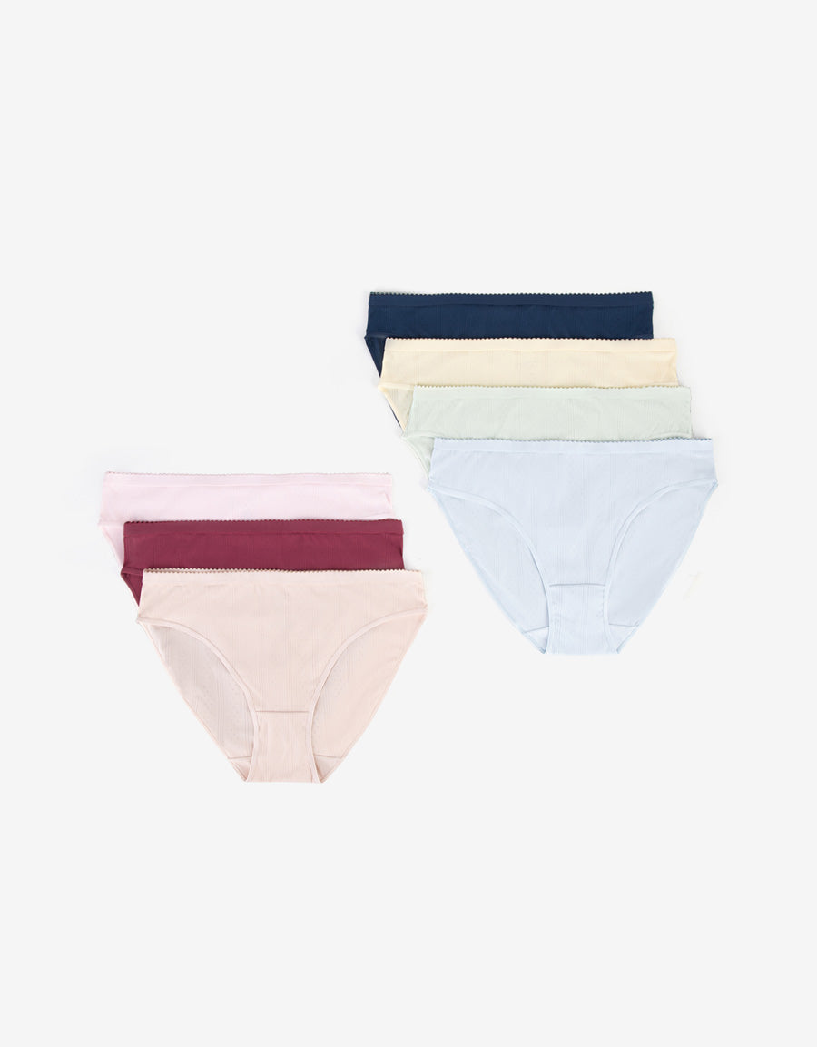 7-Pack Pointelle Bikini Panties