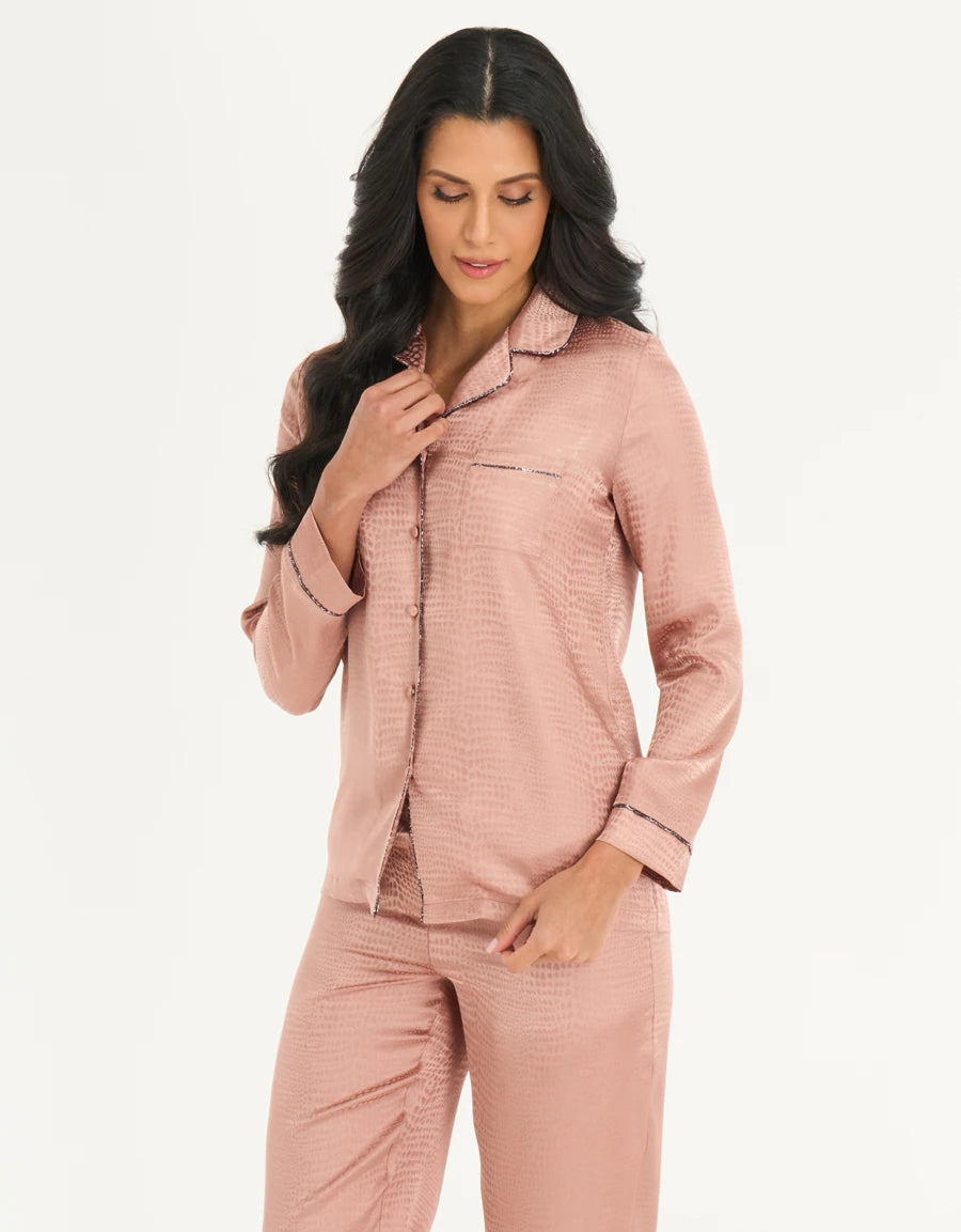 Jacquard Satin Pajama Set