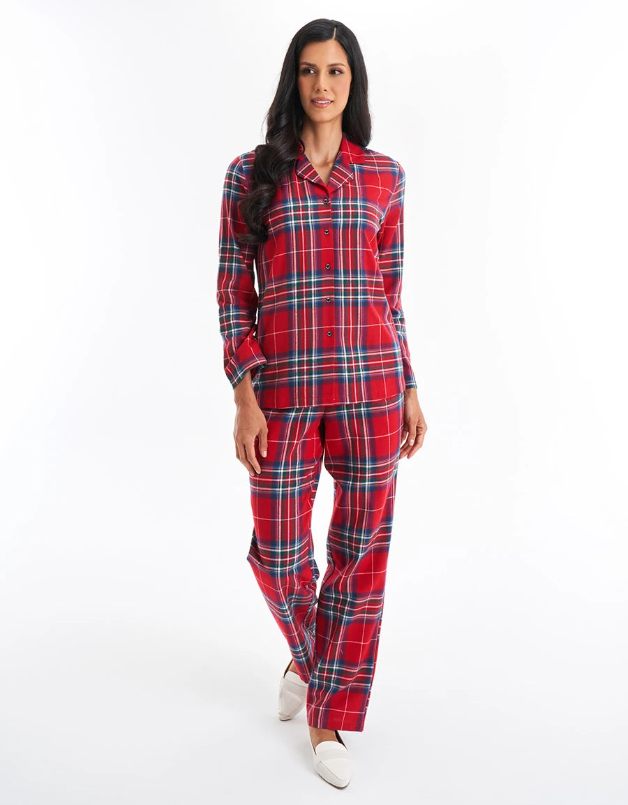 Checked Print Cotton Pajama Set