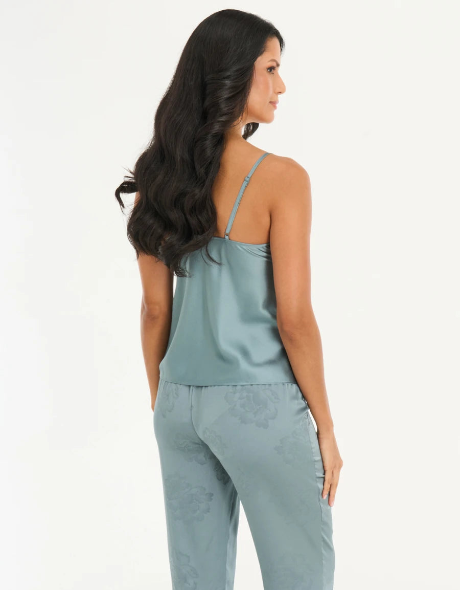 3-Piece Jacquard Satin Pajama Set