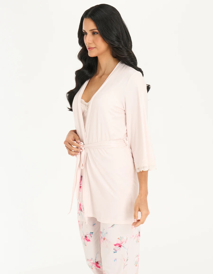 3-Piece Floral Print Pajama Set