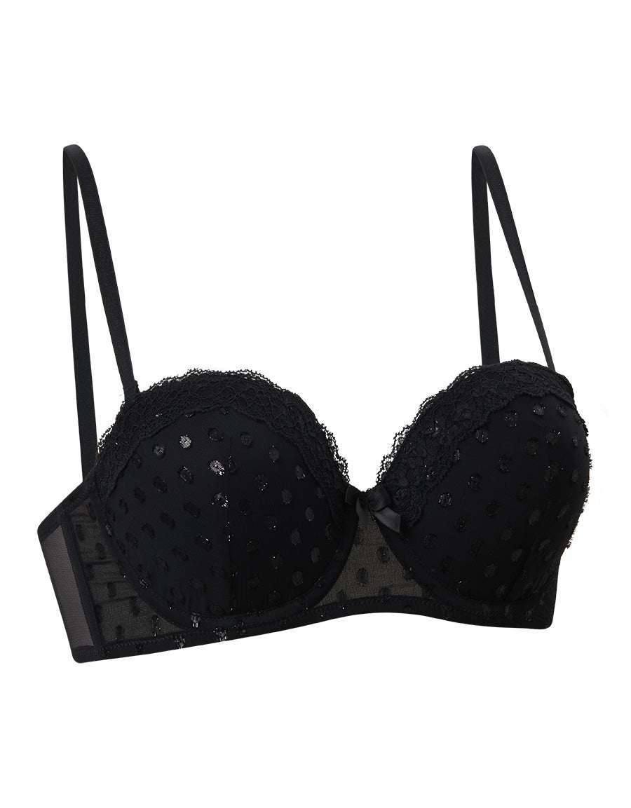 Black Chiffon Multiway Bra