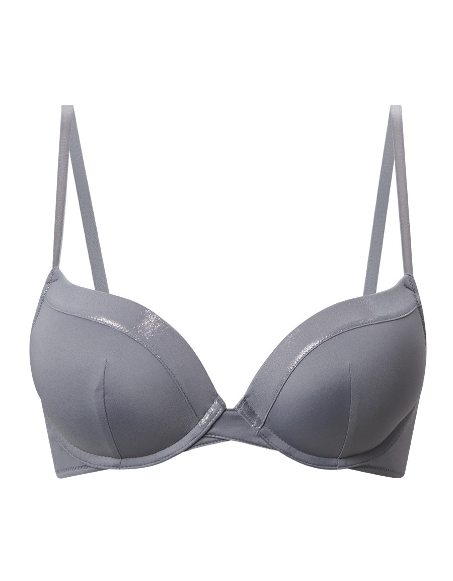 Double Push-Up Microfiber Plunge Bra