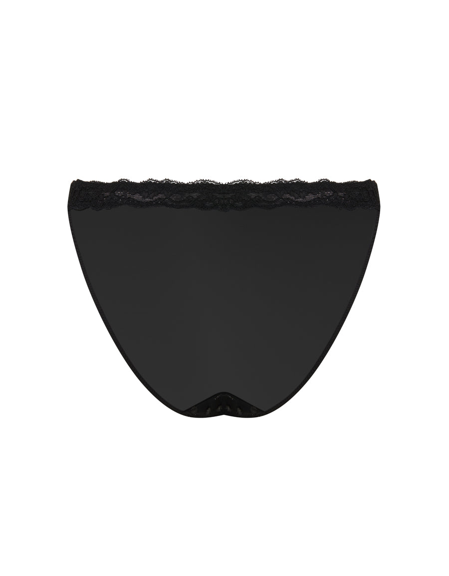 Burnout Chiffon Tanga with Lace Trim