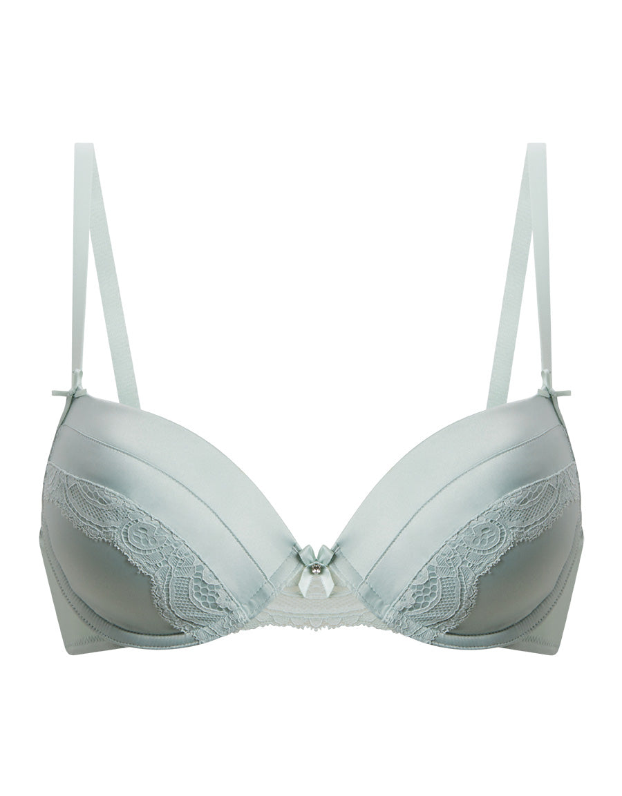 Satin Push-Up Plunge Bra