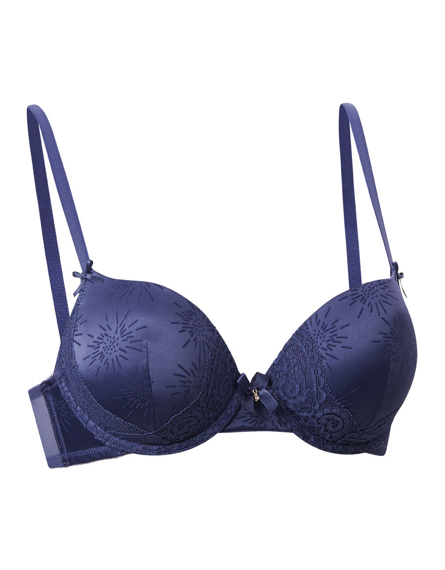 Satin Push-Up Plunge Bra