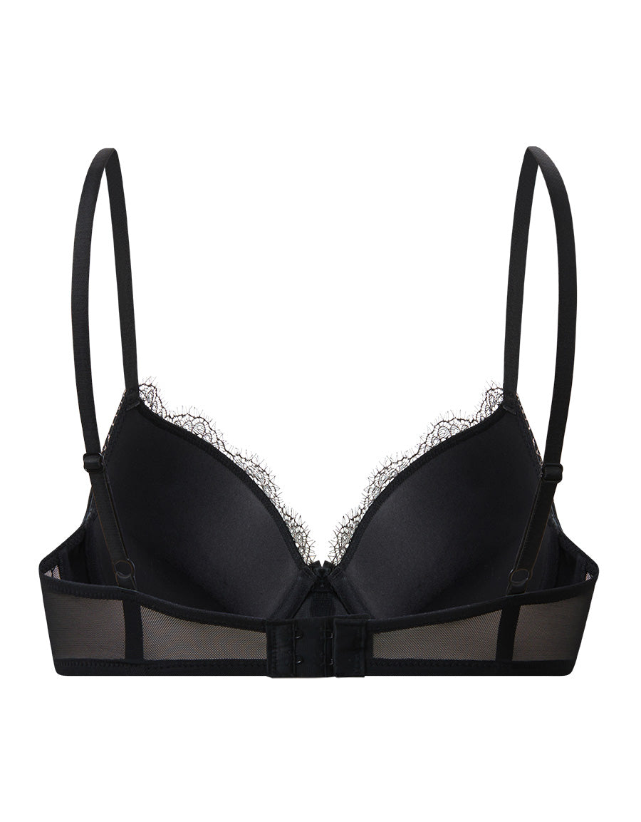 Satin Push-Up Plunge Bra