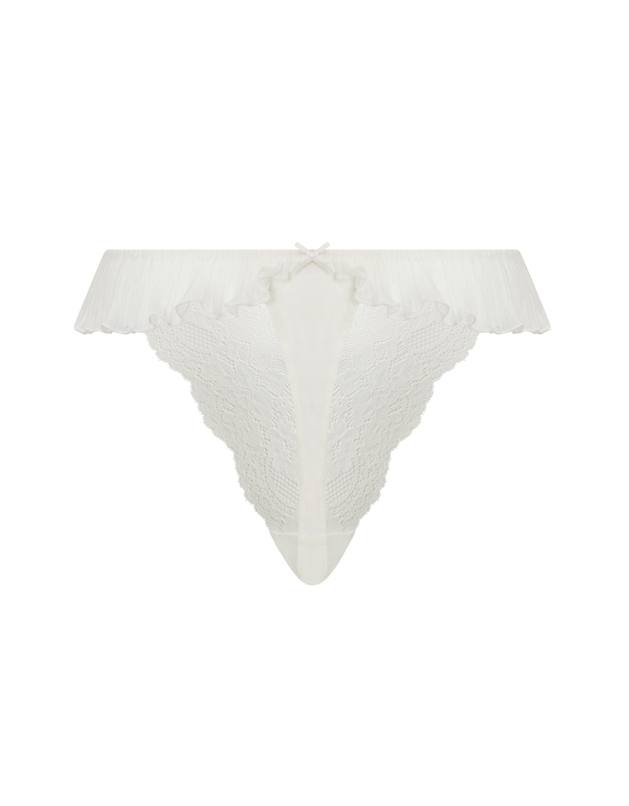 White Lace Thong