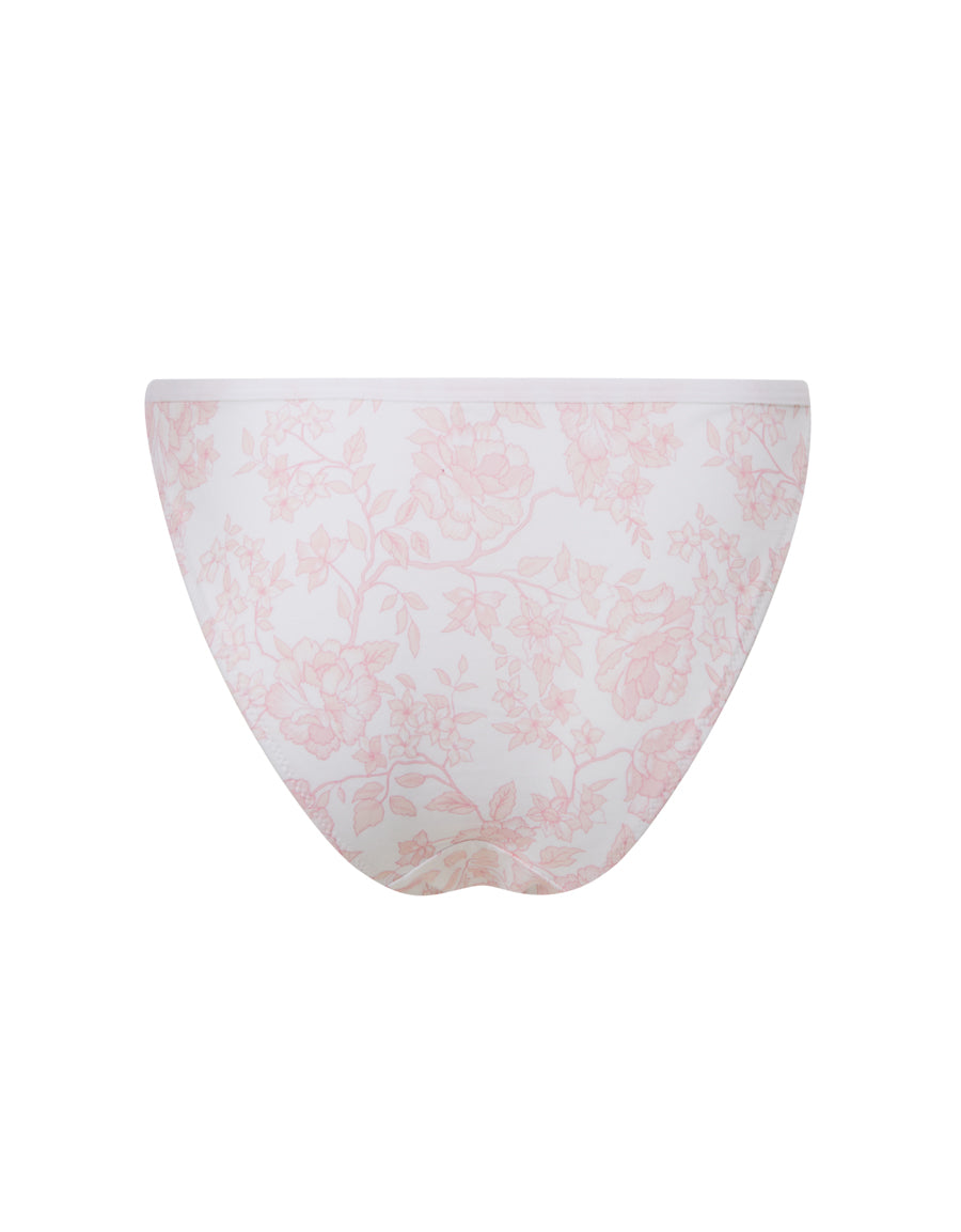 Pink Floral Lace Tanga