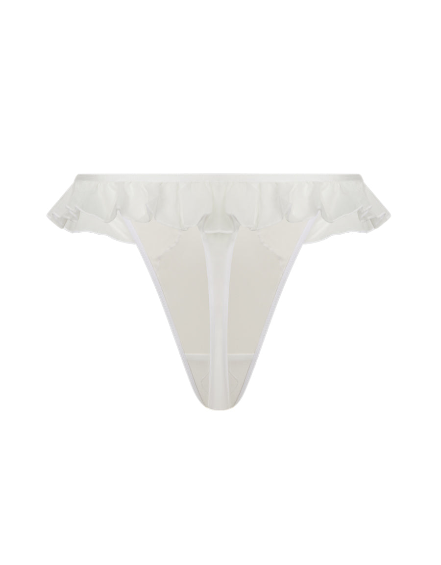 White Mesh Thong