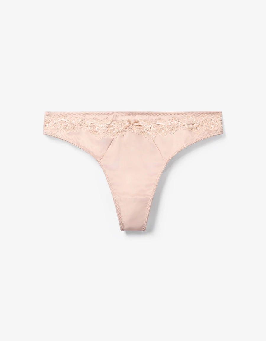 Lace-Trim Thong Panty