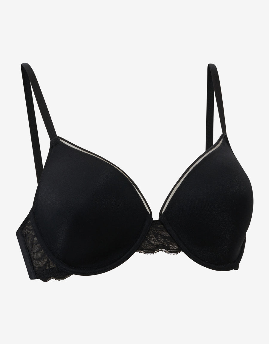 Mesh Lightly Padded Plunge Bra