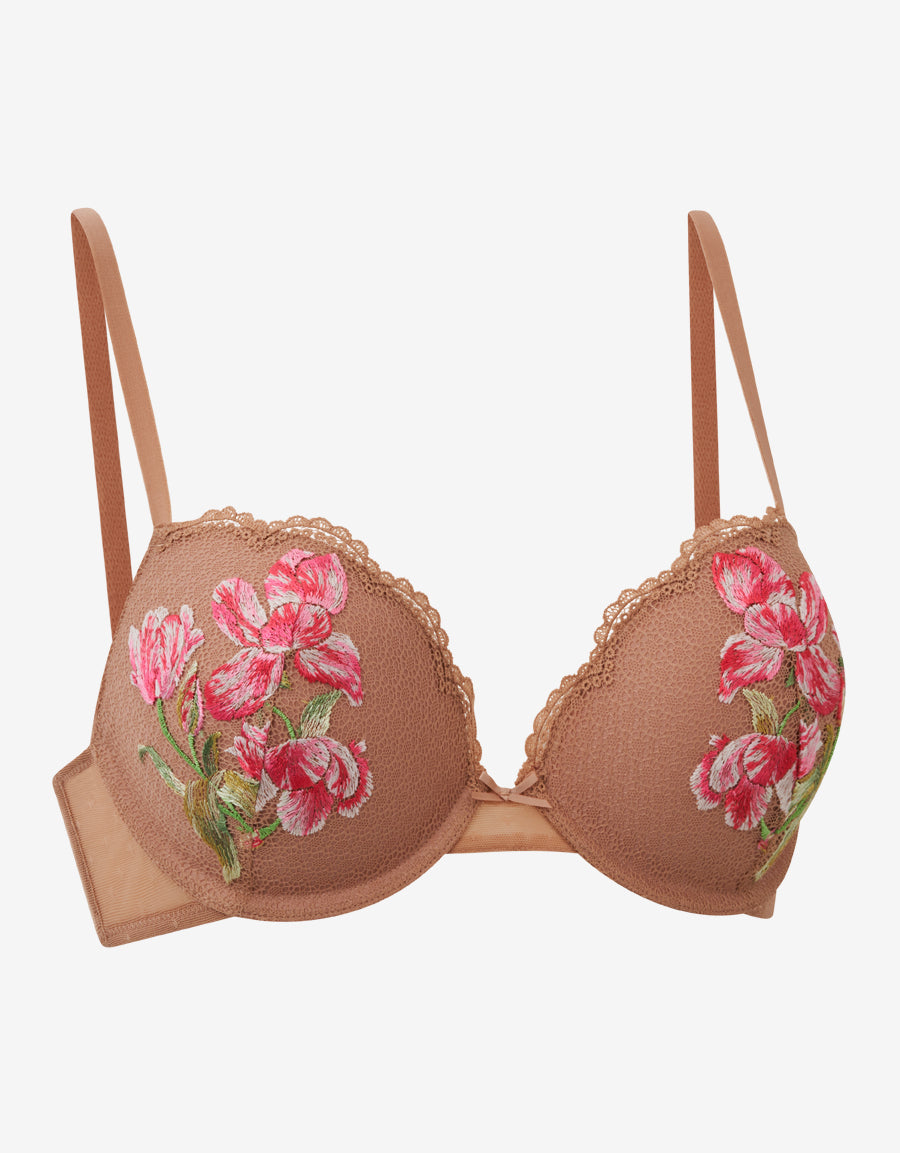 Nude Plunge Push-Up Bra