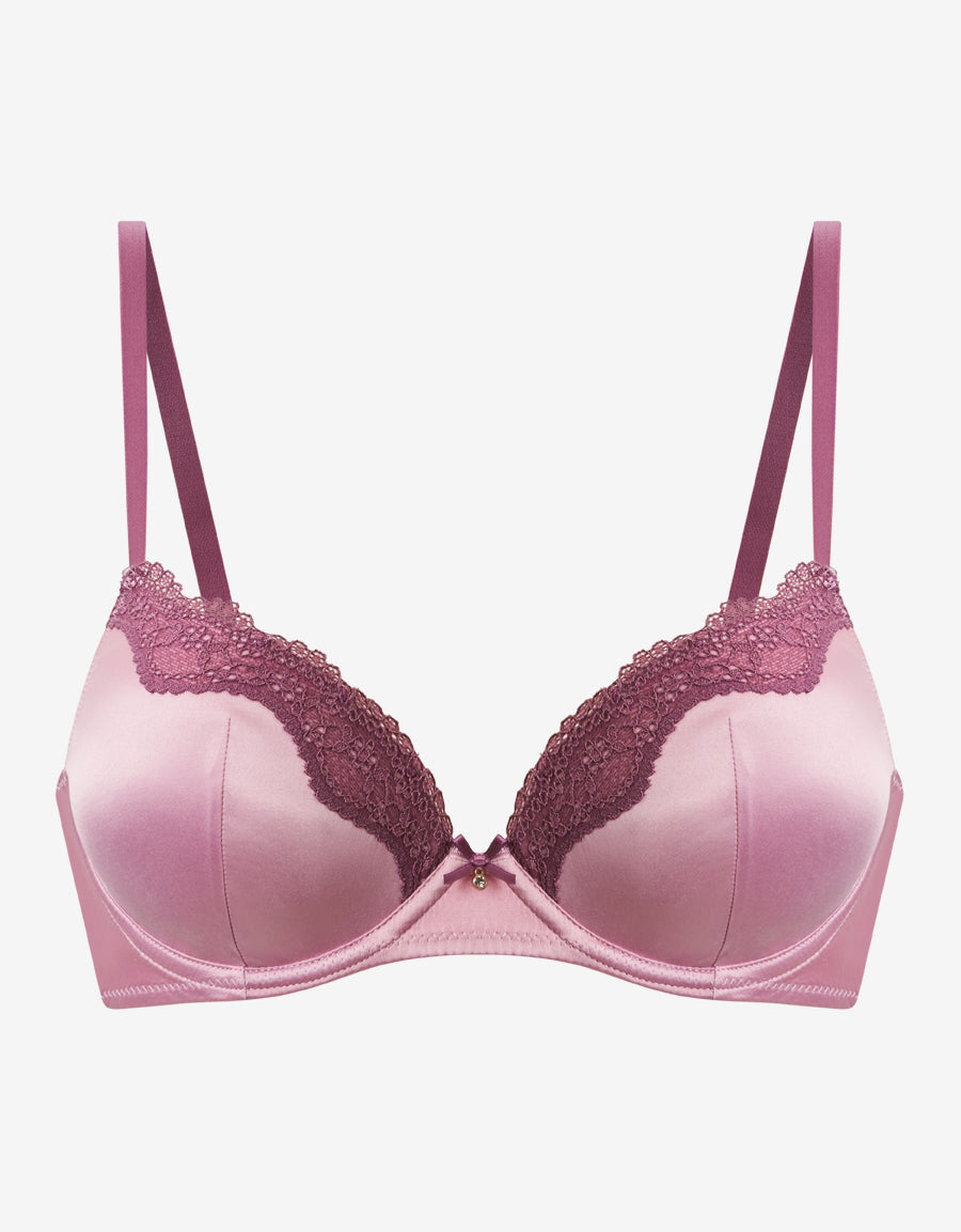 Pink Plunge Push-Up Bra