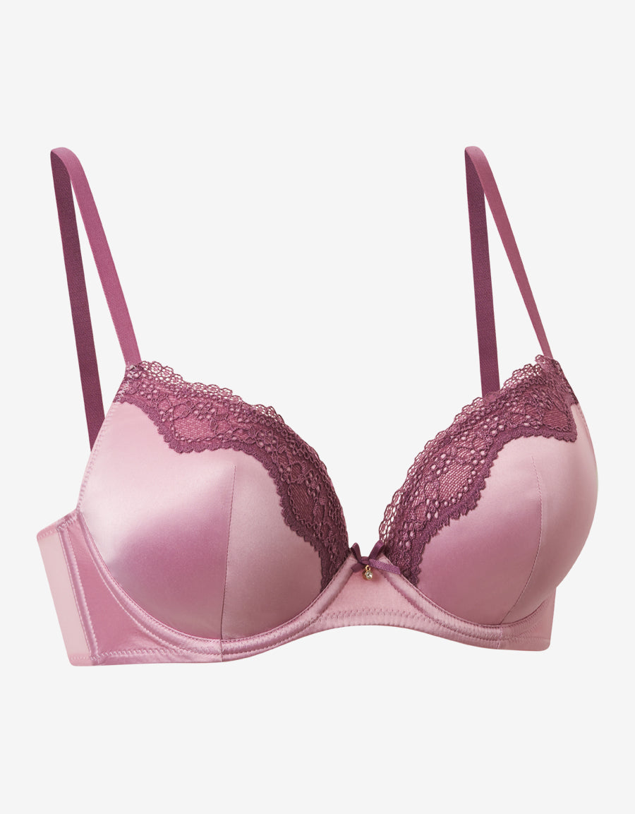 Pink Plunge Push-Up Bra