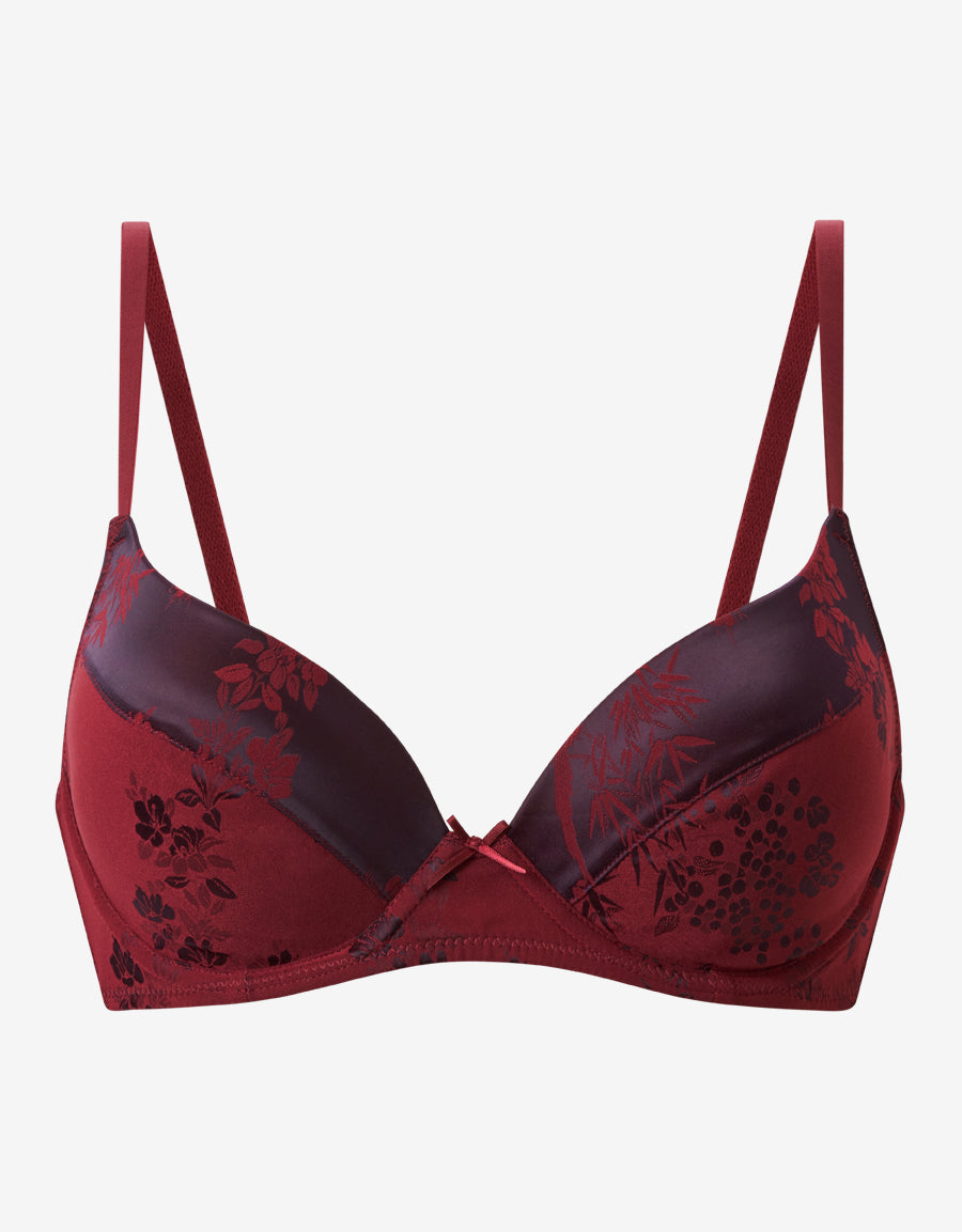 Red Plunge Push-Up Bra