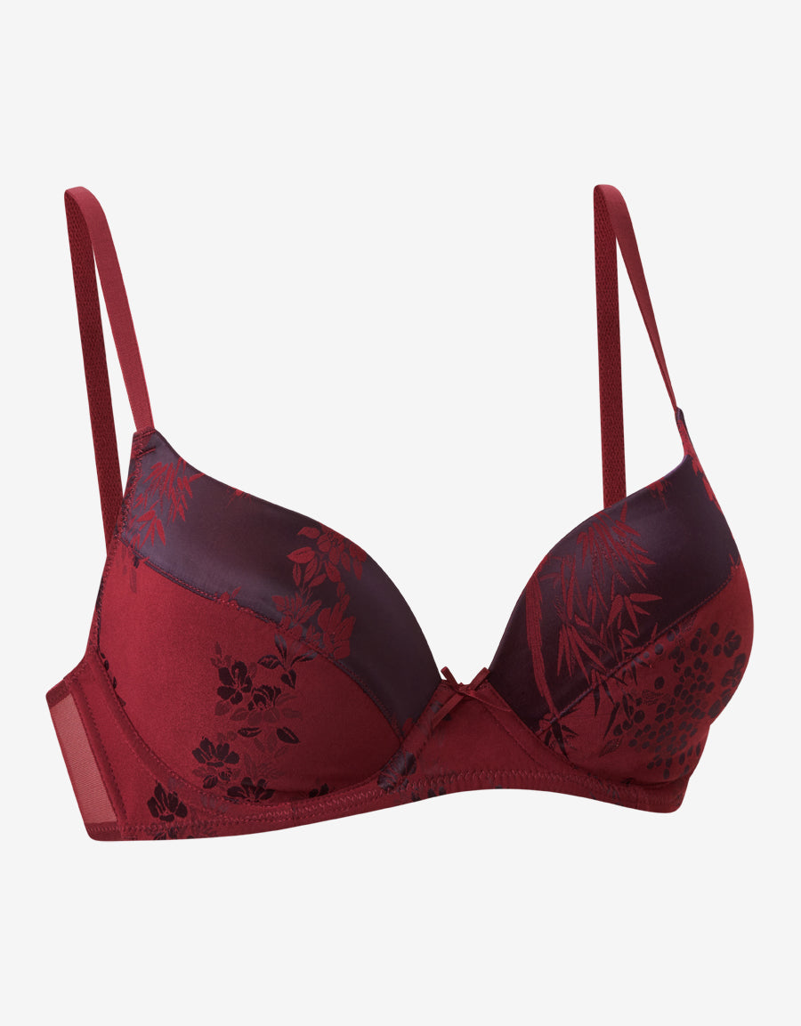 Red Plunge Push-Up Bra