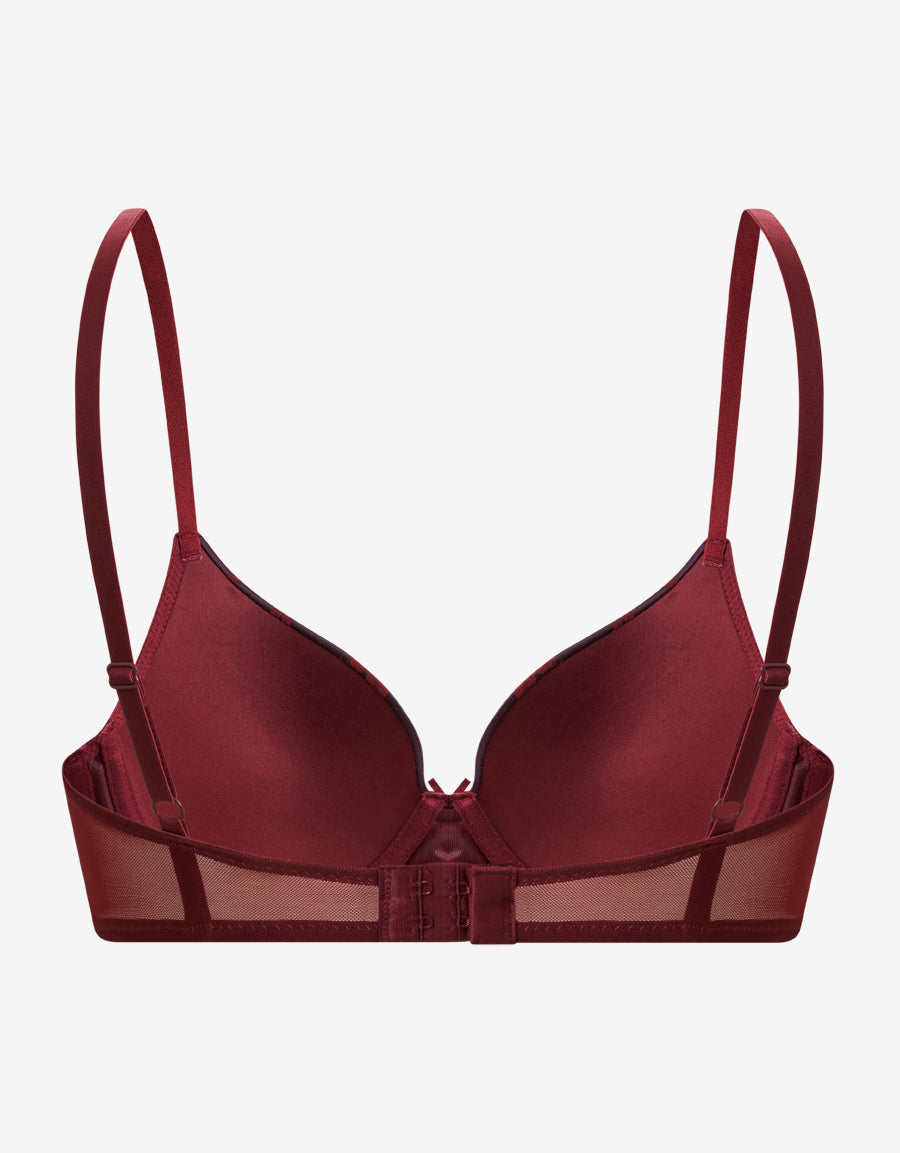 Red Plunge Push-Up Bra