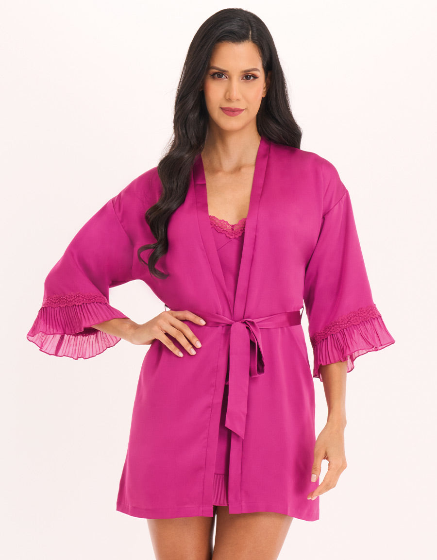 Satin Short Dress Set