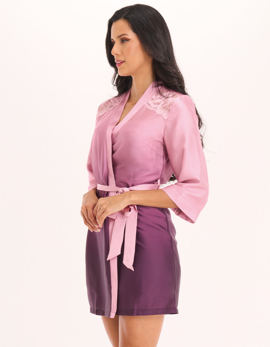 Satin Short Dress Set