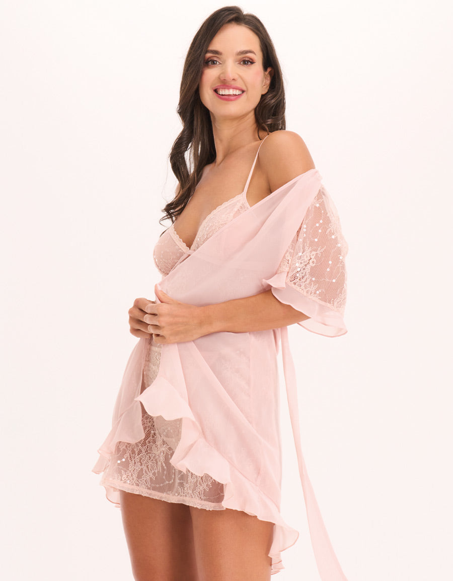 Lace Short Dress Set