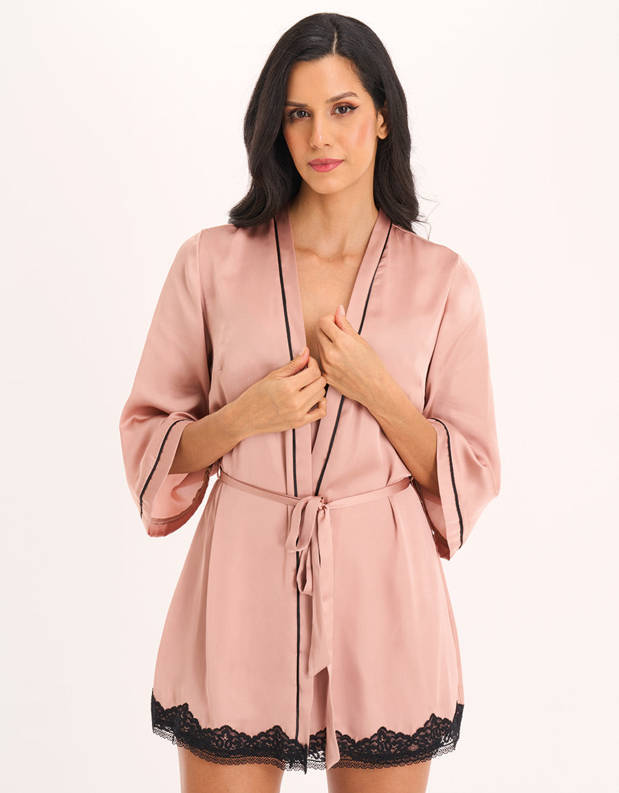 Satin Short Robe