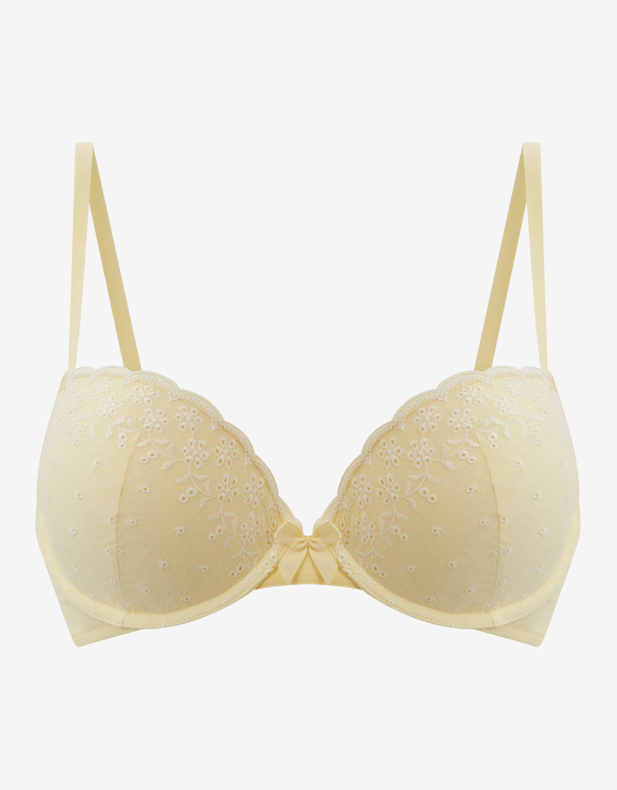 Cotton Plunge Bra
