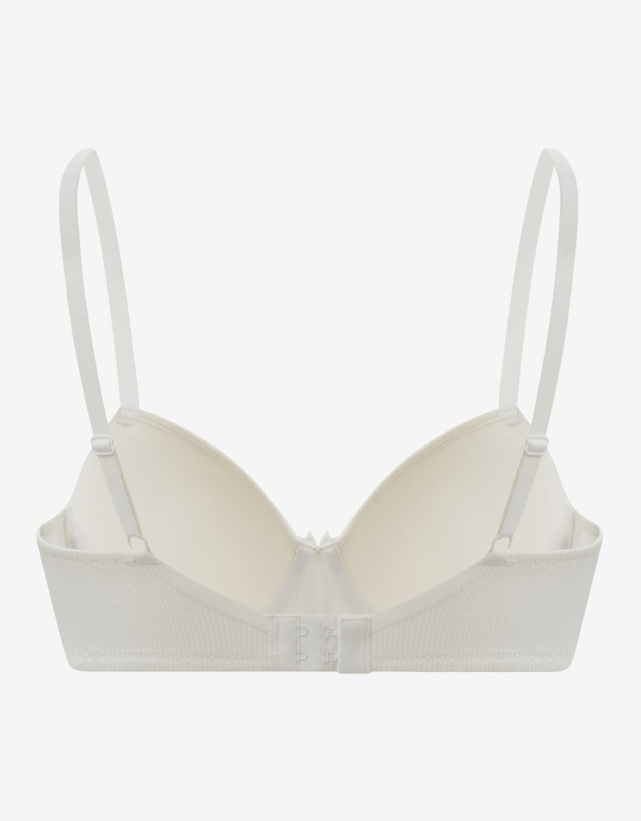 Ribbed Balconette Bra