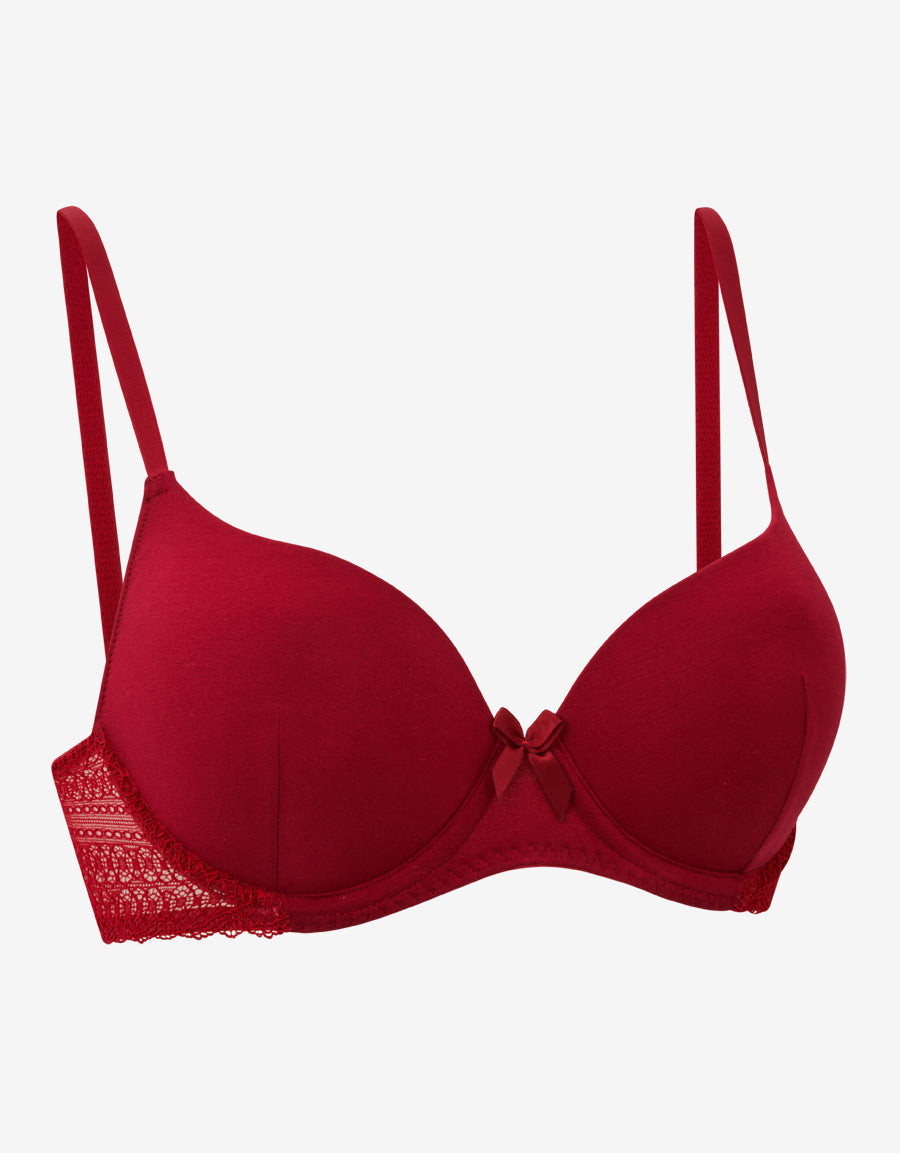 Cotton Plunge Bra