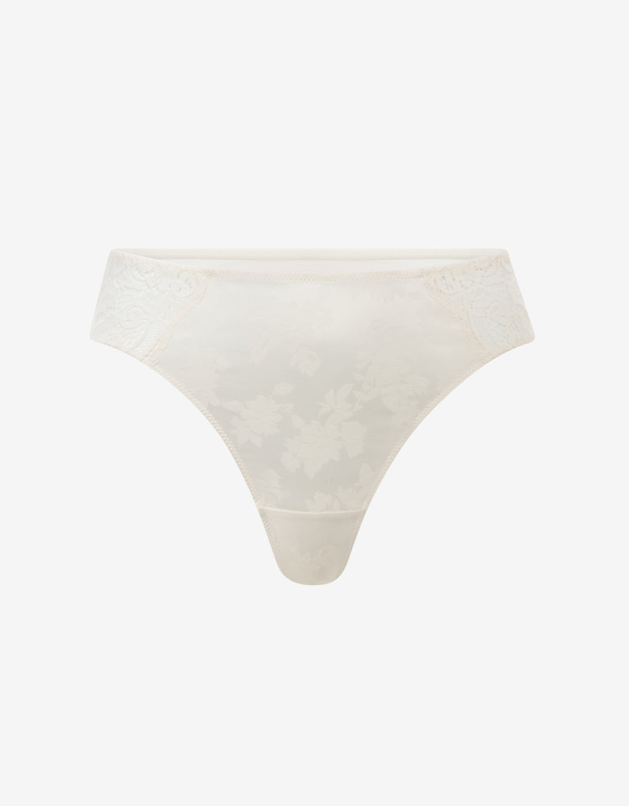 Satin And Lace Thong