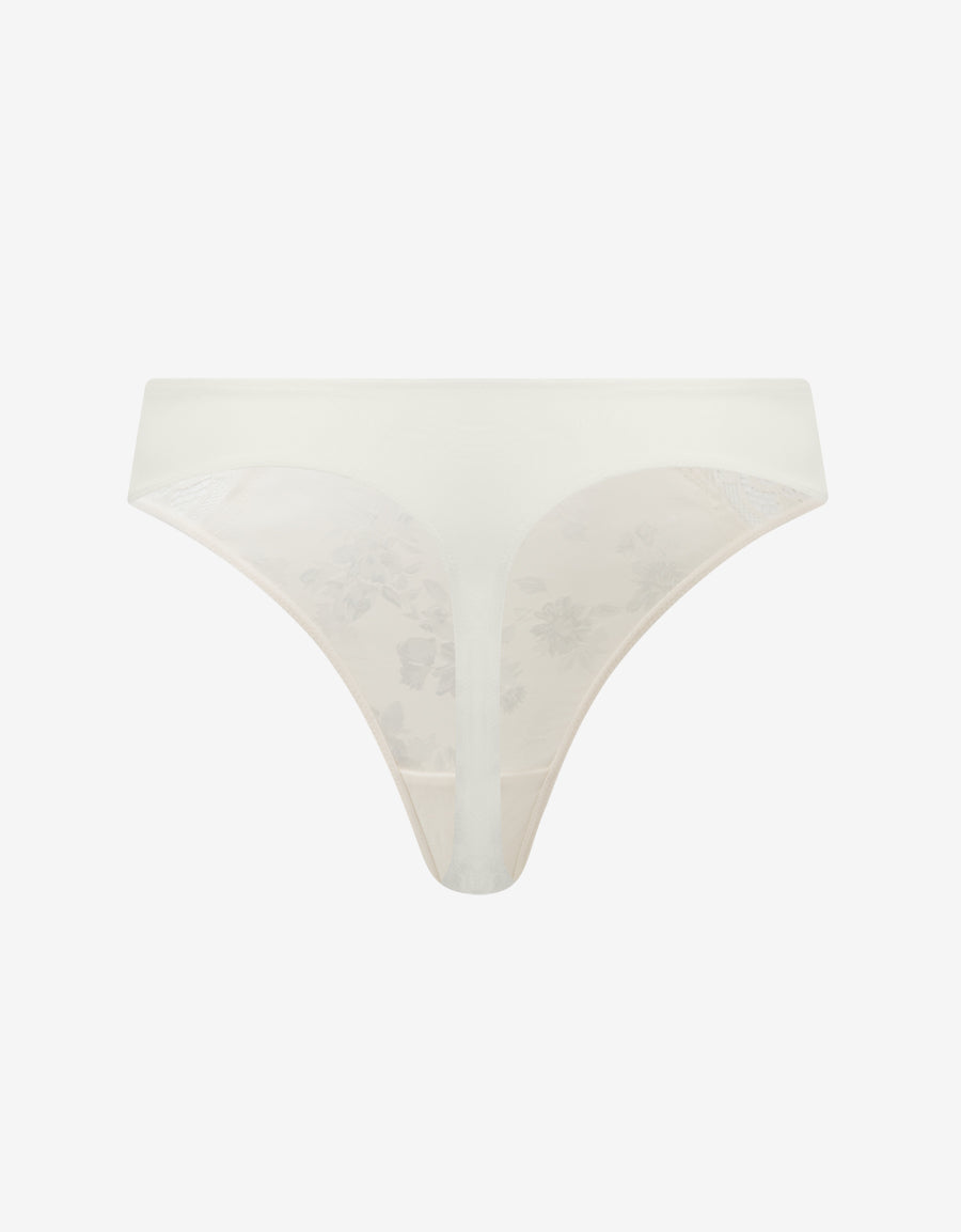 Satin And Lace Thong