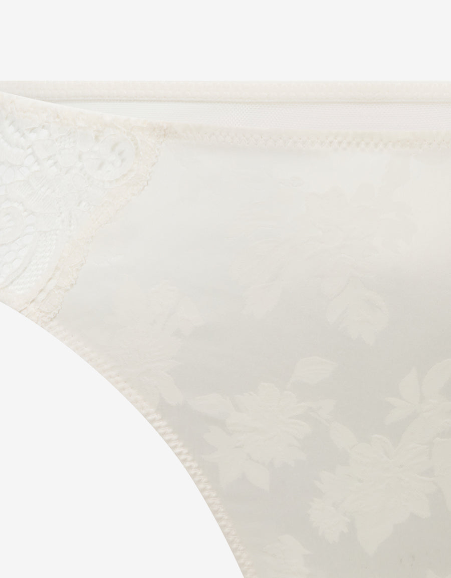 Satin And Lace Thong