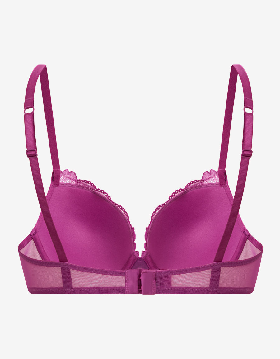 Satin And Lace Plunge Bra