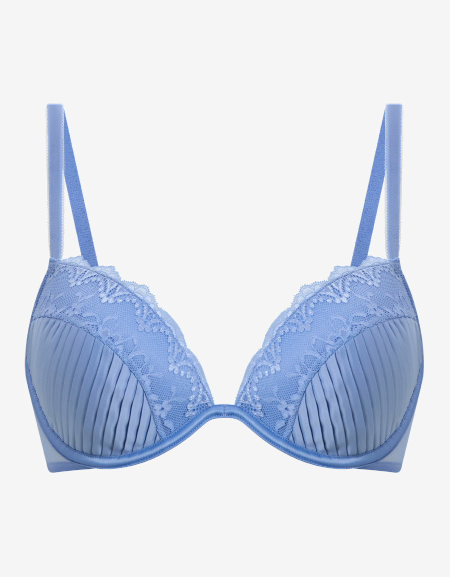 Satin And Lace Plunge Bra