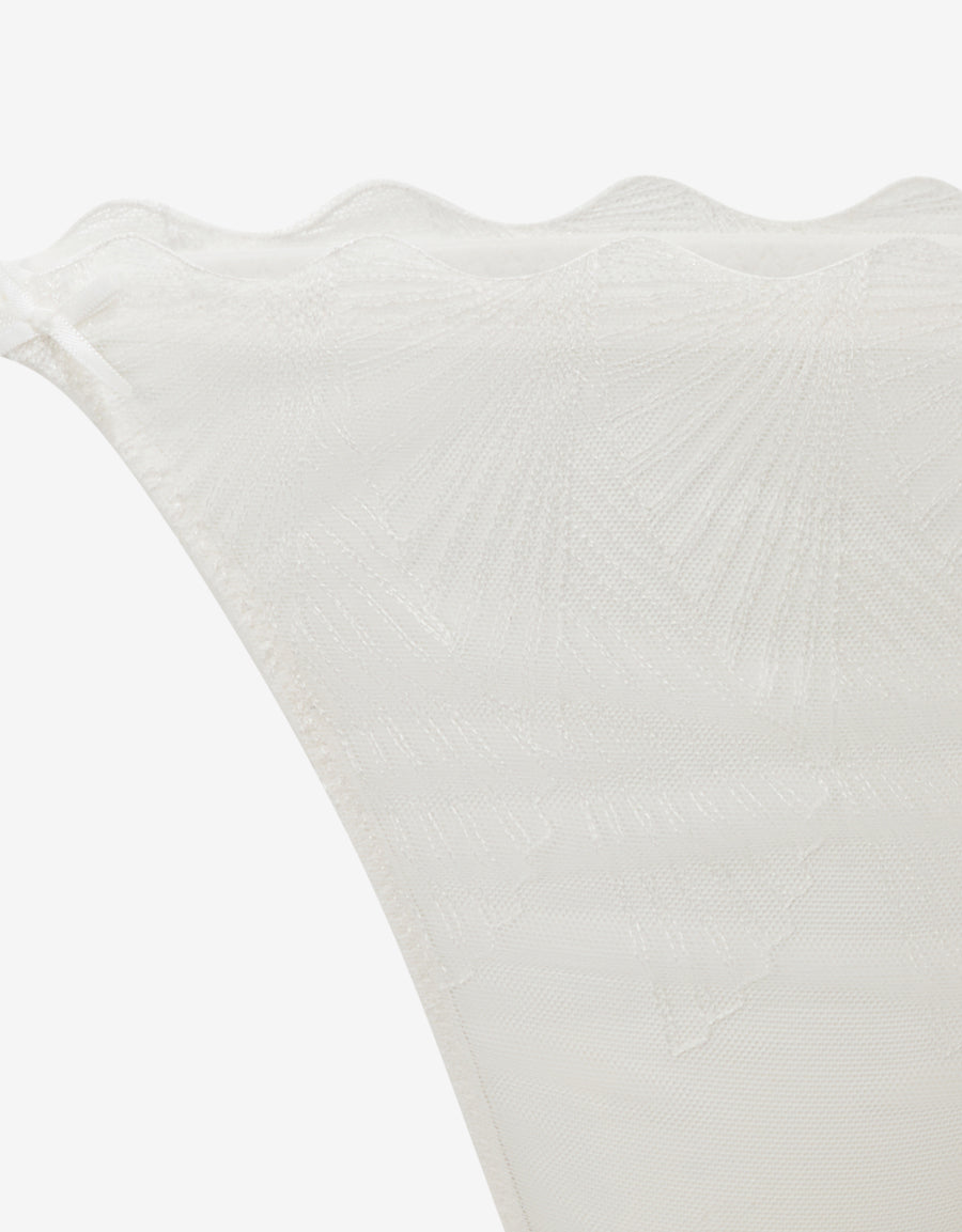 Mesh And Embroidery Tanga