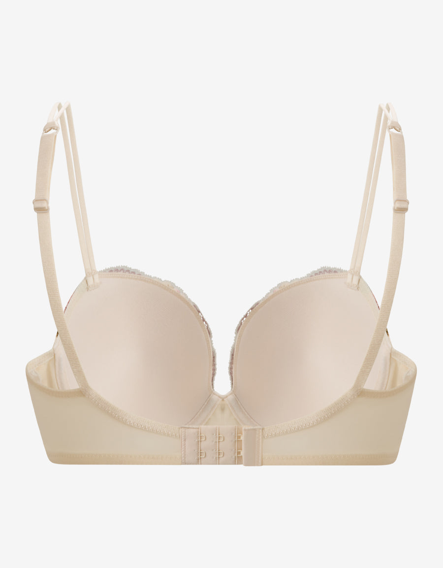 Lace And Mesh Balconette Bra